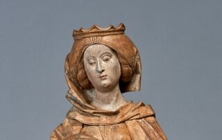 Heilige Elisabeth, burgundische Niederlande, um 1480/1490, Bünde, Katholische Kirchengemeinde St. Joseph, Foto: Ansgar Hoffmann, Schlangen